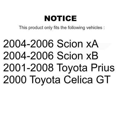 Semi-Metallic Brake Pads Drum Shoes Front Rear Kit For Toyota Prius Celica Scion