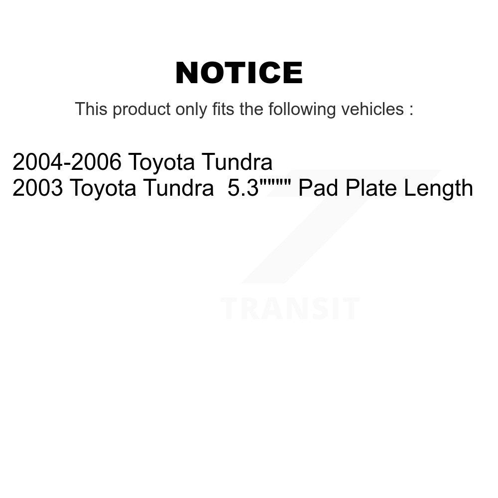 Semi-Metallic Brake Pads And Drum Shoes Front Rear Kit For Toyota Tundra