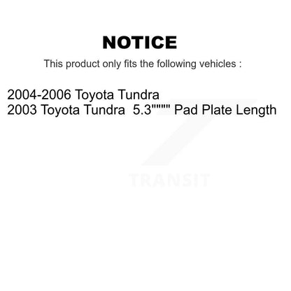 Semi-Metallic Brake Pads And Drum Shoes Front Rear Kit For Toyota Tundra