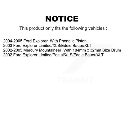 Semi-Metallic Brake Pads & Parking Shoe Front Rear Kit For Ford Explorer Mercury