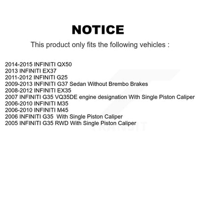 Semi-Metallic Brake Pads & Parking Shoe Front Rear Kit For INFINITI G37 G35 EX35