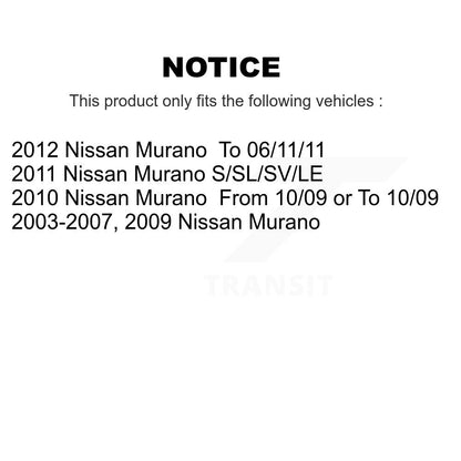 Semi-Metallic Brake Pads And Parking Shoes Front Rear Kit For Nissan Murano