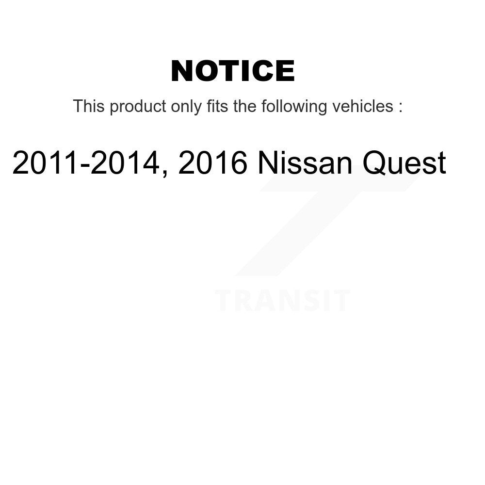 Semi-Metallic Brake Pads And Parking Shoes Front Rear Kit For Nissan Quest