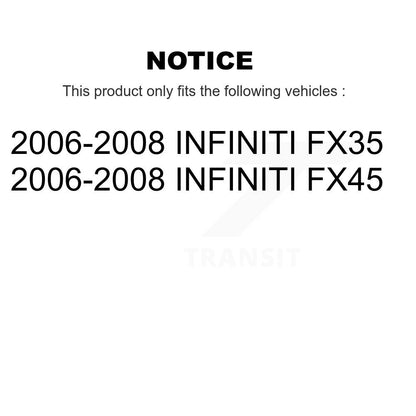 Semi-Metallic Brake Pads And Parking Shoes Front Rear Kit For INFINITI FX35 FX45