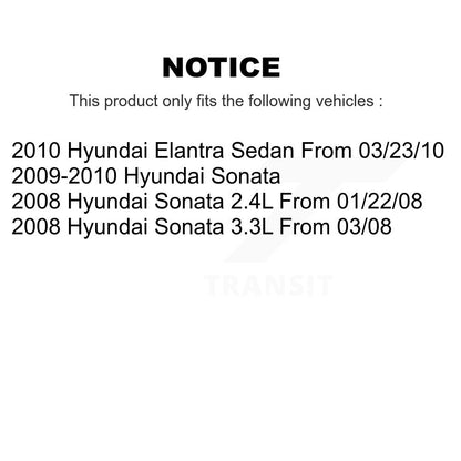 Semi-Metallic Brake Pads Parking Shoes Front Rear Kit For Hyundai Elantra Sonata