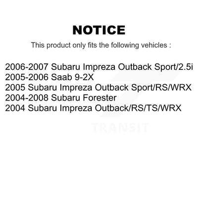 Semi-Metallic Brake Pads Parking Shoe Front Rear Kit For Subaru Impreza Forester