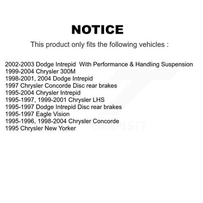 Semi-Metallic Brake Pads Parking Shoe Front Rear Kit For Chrysler Intrepid Dodge