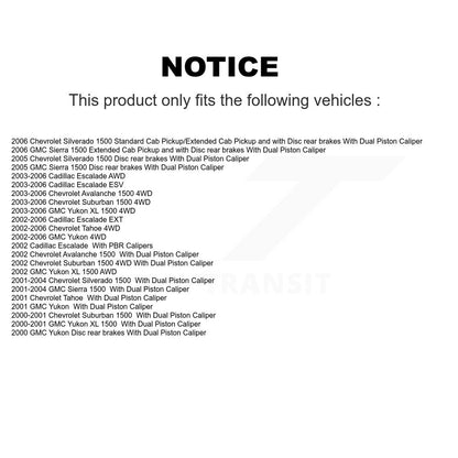 Semi-Metallic Brake Pads Parking Shoe Front Rear Kit For Chevrolet GMC Silverado