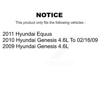 Semi-Metallic Brake Pads & Parking Shoe Front Rear Kit For Hyundai Genesis Equus