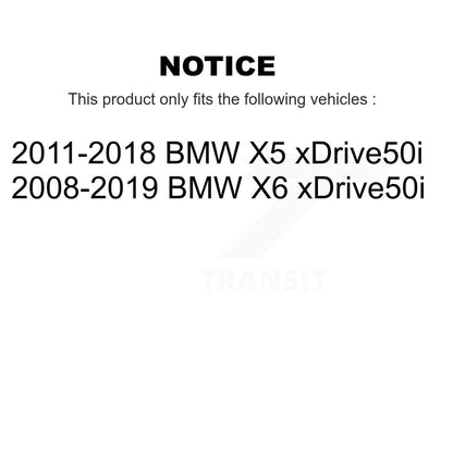 Semi-Metallic Brake Pads And Parking Shoe Front Rear Kit For BMW X5 X6 xDrive50i