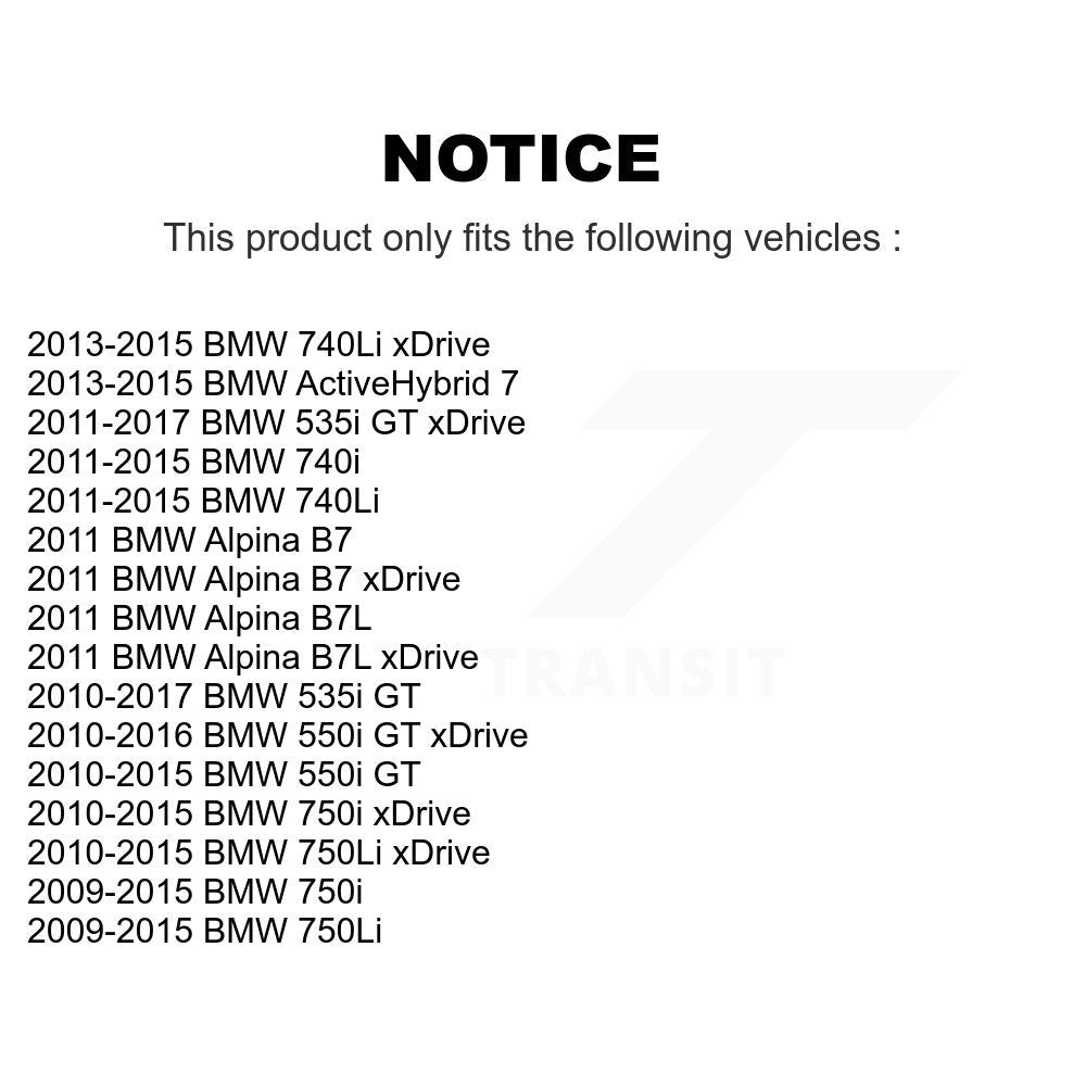 Semi-Metallic Brake Pads Parking Shoe Front Rear Kit For BMW 750i xDrive 750Li 7