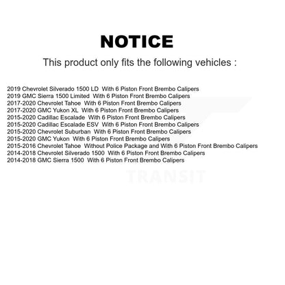 Semi-Metallic Brake Pads Parking Shoe Front Rear Kit For GMC Chevrolet Sierra LD
