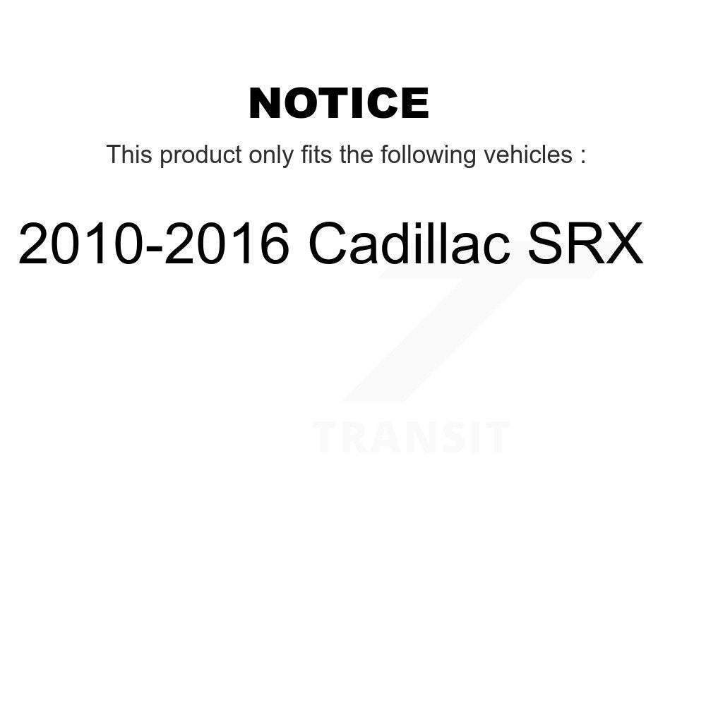 Semi-Metallic Brake Pads Parking Shoes Front Rear Kit For 2010-2016 Cadillac SRX