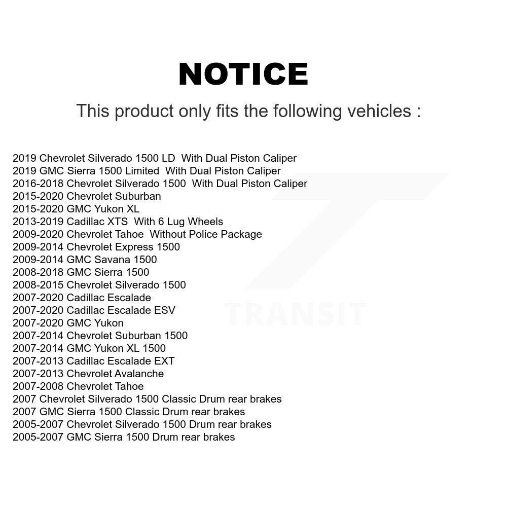 Coat Brake Rotors Front Pair For Chevrolet GMC Sierra 1500 Silverado Cadillac XL