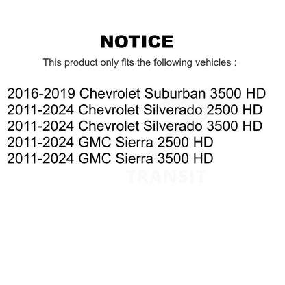Coat Disc Brake Rotor Front Pair For GMC Chevrolet Sierra 2500 HD Silverado 3500