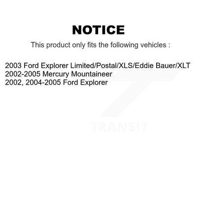 Coated Disc Brake Rotors Front Pair For Ford Explorer Mercury Mountaineer