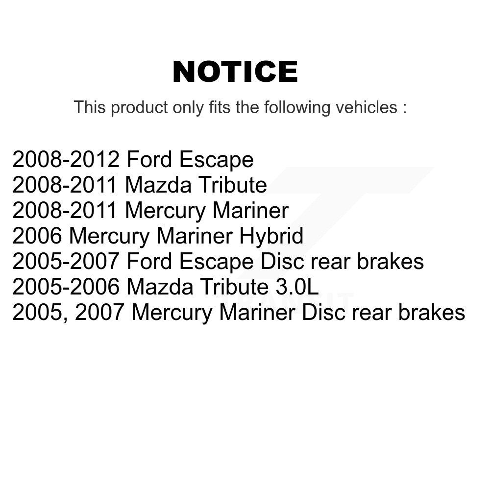 Coated Disc Brake Rotor Front Pair For Ford Escape Mazda Tribute Mercury Mariner