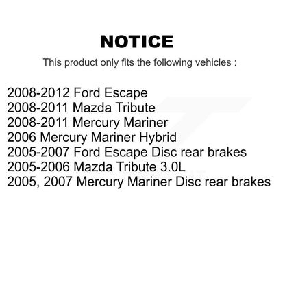 Coated Disc Brake Rotor Front Pair For Ford Escape Mazda Tribute Mercury Mariner