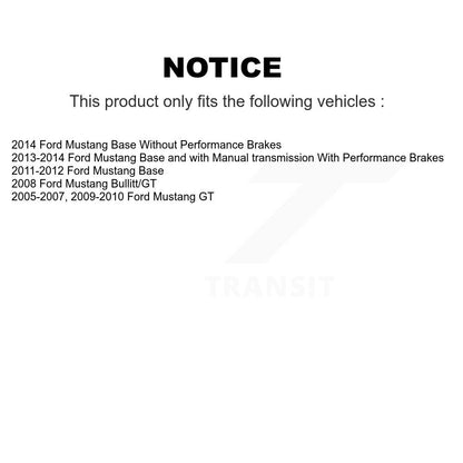 Coated Disc Brake Rotors Front Pair For Ford Mustang
