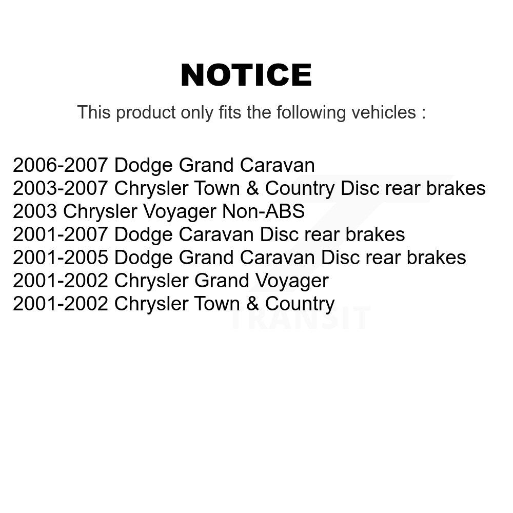 Coat Disc Brake Rotor Front Pair For Dodge Grand Caravan Chrysler Town & Country
