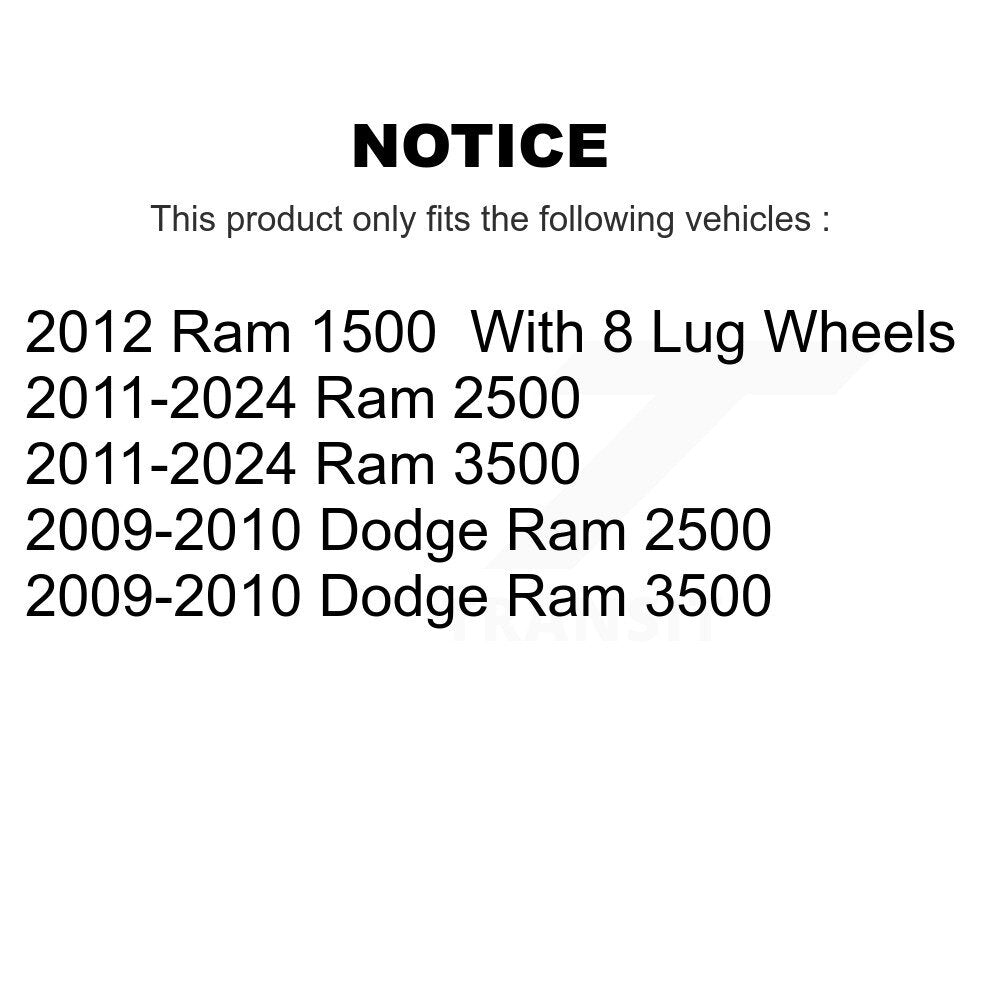 Coated Disc Brake Rotors Front Pair For Ram 2500 3500 1500 Dodge