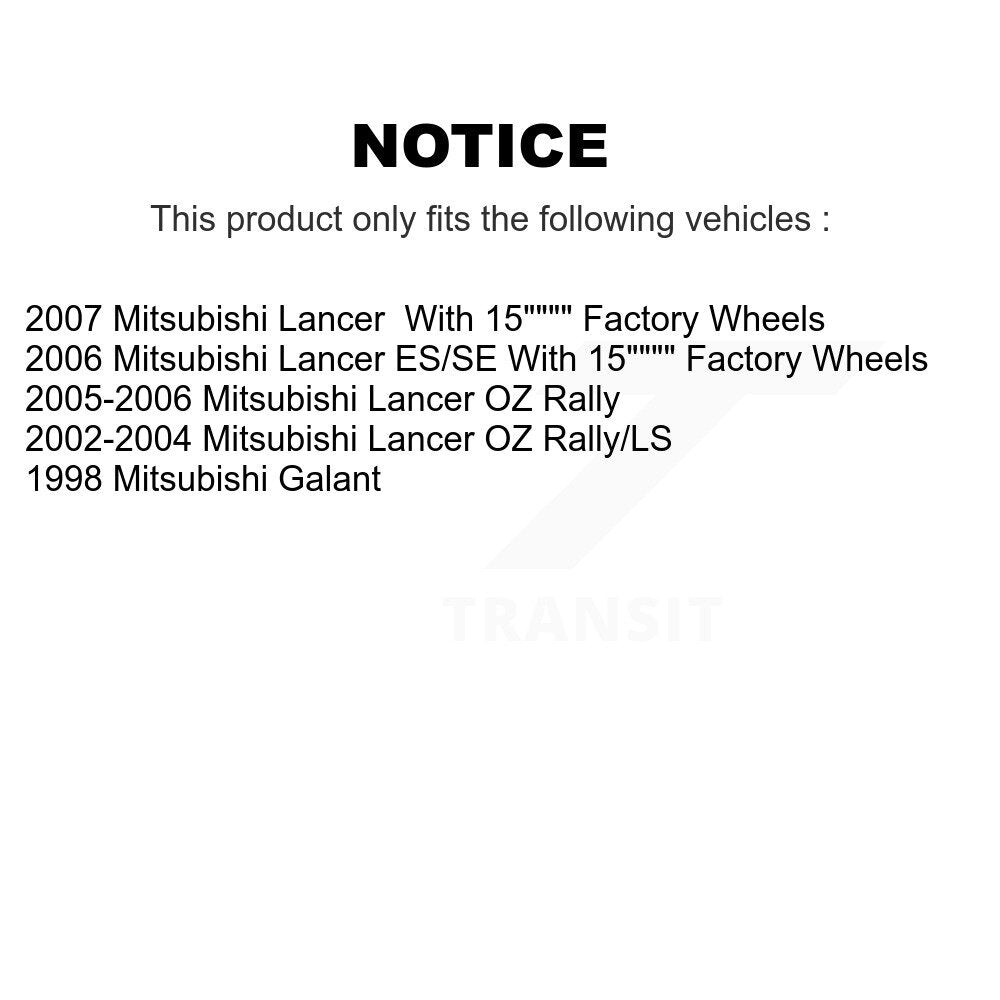 Coated Disc Brake Rotors Front Pair For Mitsubishi Lancer Galant