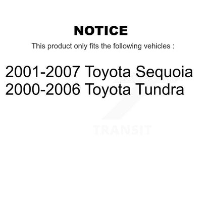 Coated Disc Brake Rotors Front Pair For Toyota Tundra Sequoia