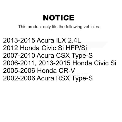 Coated Disc Brake Rotors Front Pair For Honda Civic Acura CR-V CSX ILX RSX