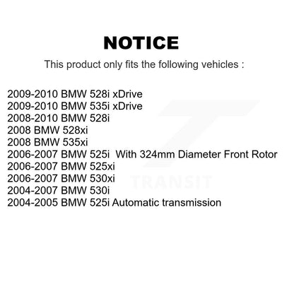 Coat Brake Rotor Front Pair For BMW 530i 530xi 528i xDrive 525i 535i 535xi 528xi