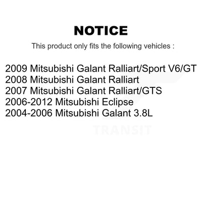 Coated Disc Brake Rotors Front Pair For Mitsubishi Eclipse Galant