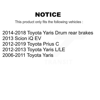 Coated Disc Brake Rotors Front Pair For Toyota Yaris Prius C Scion iQ