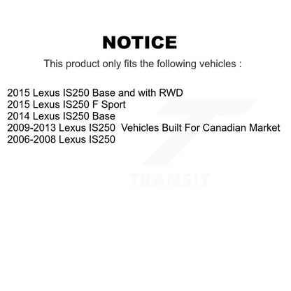 Coated Disc Brake Rotors Front Pair For Lexus IS250