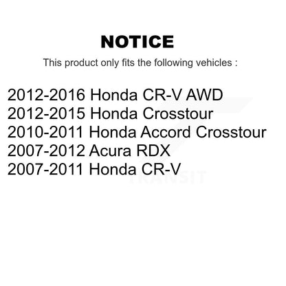Coated Disc Brake Rotors Front Pair For Honda CR-V Acura RDX Accord Crosstour