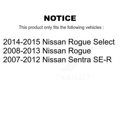 Coated Disc Brake Rotors Front Pair For Nissan Rogue Sentra Select