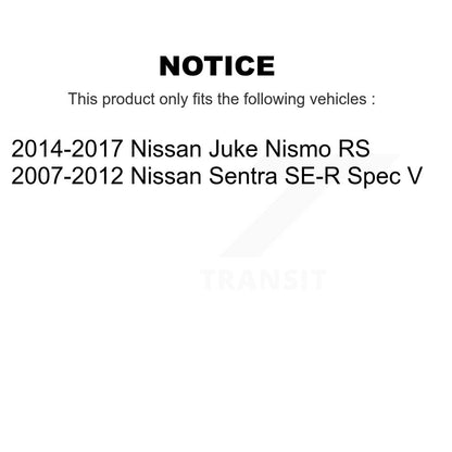 Coated Disc Brake Rotors Front Pair For Nissan Sentra Juke