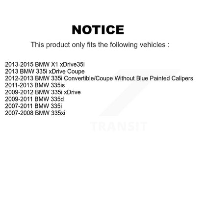 Coated Disc Brake Rotors Front Pair For BMW X1 335i xDrive 335xi 335is 335d