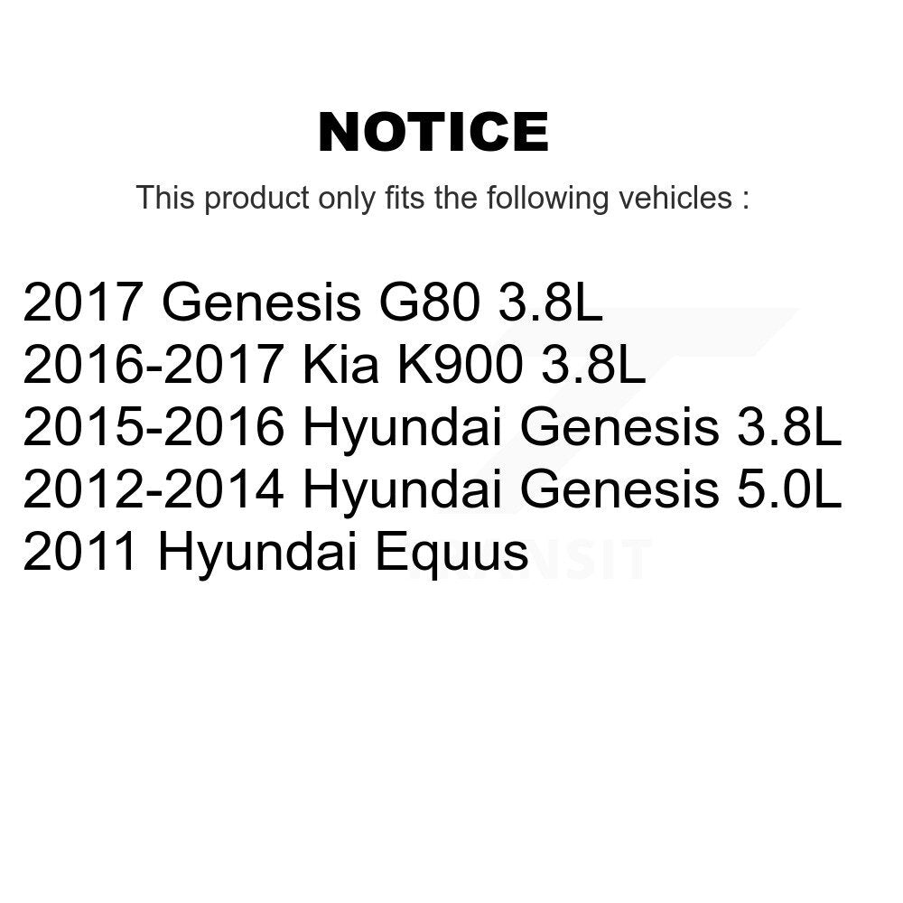 Coated Disc Brake Rotors Front Pair For Hyundai Genesis G80 Equus Kia K900