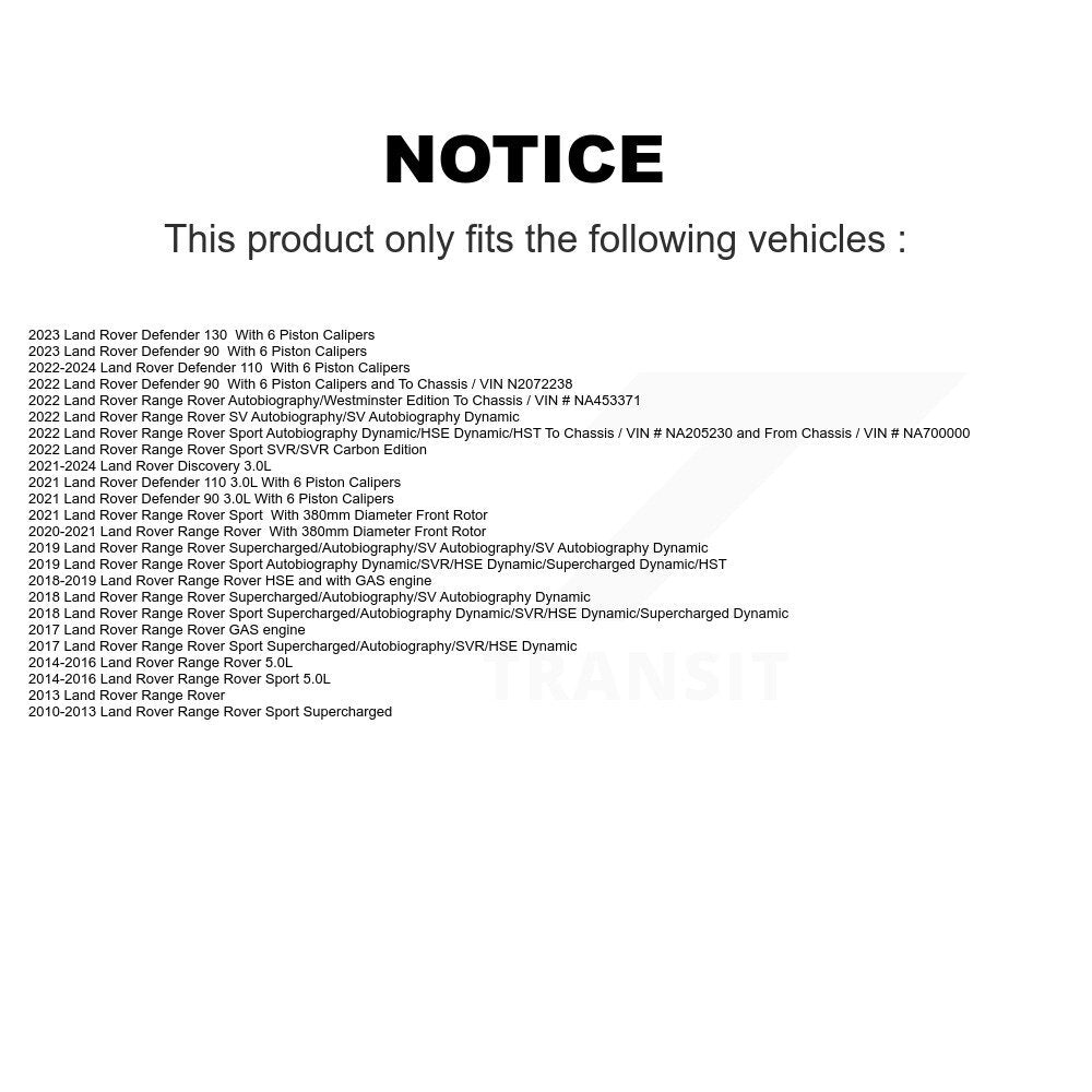 Coat Brake Rotor Front Pair For Land Rover Range Sport Defender 110 Discovery 90