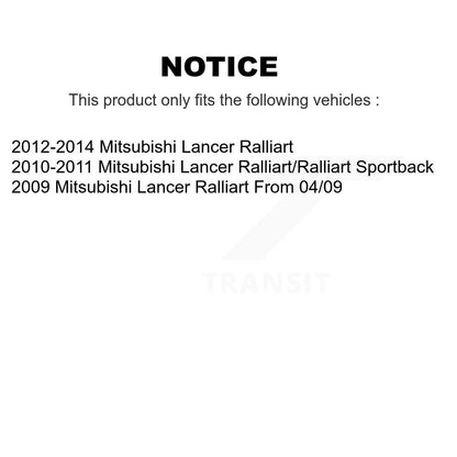 Coated Disc Brake Rotors Front Pair For Mitsubishi Lancer