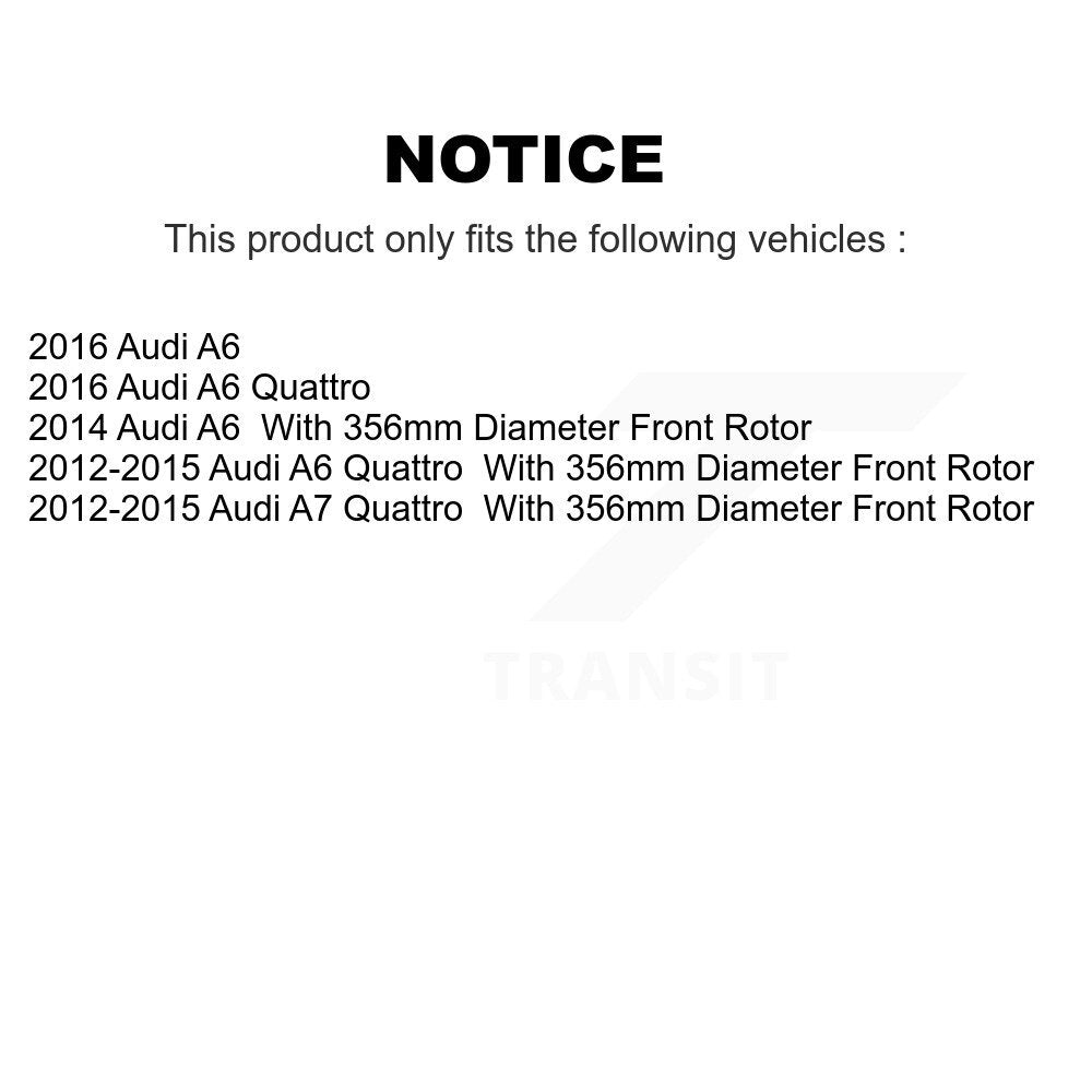 Coated Disc Brake Rotors Front Pair For Audi A6 Quattro A7 A8