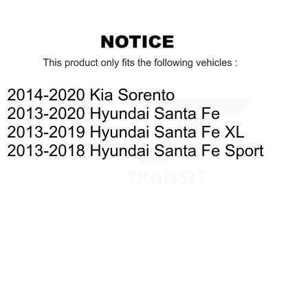 Coated Disc Brake Rotors Front Pair For Hyundai Santa Fe Sport Kia Sorento XL