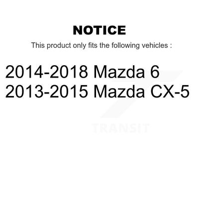 Coated Disc Brake Rotors Front Pair For Mazda CX-5 6