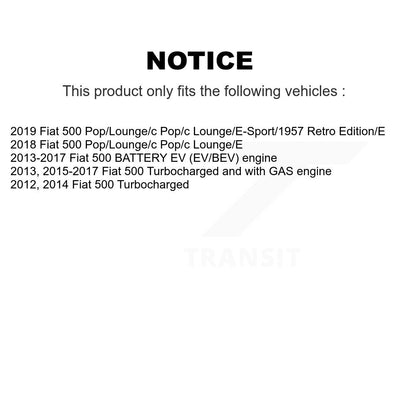 Coated Disc Brake Rotors Front Pair For Fiat 500