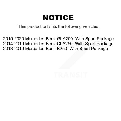 Coated Disc Brake Rotors Front Pair For Mercedes-Benz GLA250 CLA250 B250