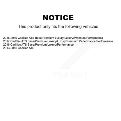 Coated Disc Brake Rotors Rear Pair For Cadillac ATS