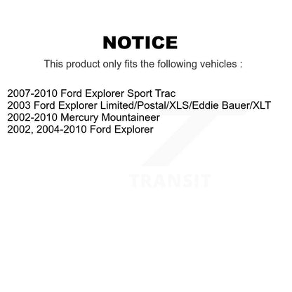 Coat Disc Brake Rotor Rear Pair For Ford Explorer Sport Trac Mercury Mountaineer