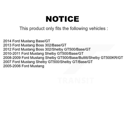 Coated Disc Brake Rotors Rear Pair For Ford Mustang