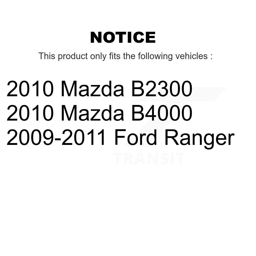 Coated Disc Brake Rotors Rear Pair For Ford Ranger Mazda B2300 B4000