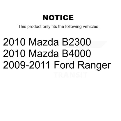Coated Disc Brake Rotors Rear Pair For Ford Ranger Mazda B2300 B4000