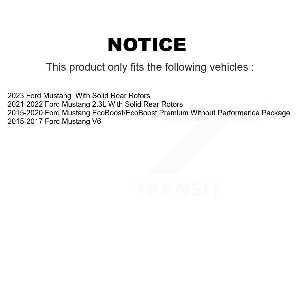 Coated Disc Brake Rotors Rear Pair For Ford Mustang